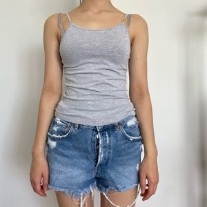 H&M gray tank tops (2) - Size S (fits XS, S)